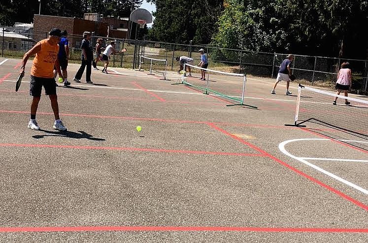 (Courtesy photo)
Thanks to the efforts of local Jim Hagler, the city of Sandpoint recently striped three new pickleball courts.