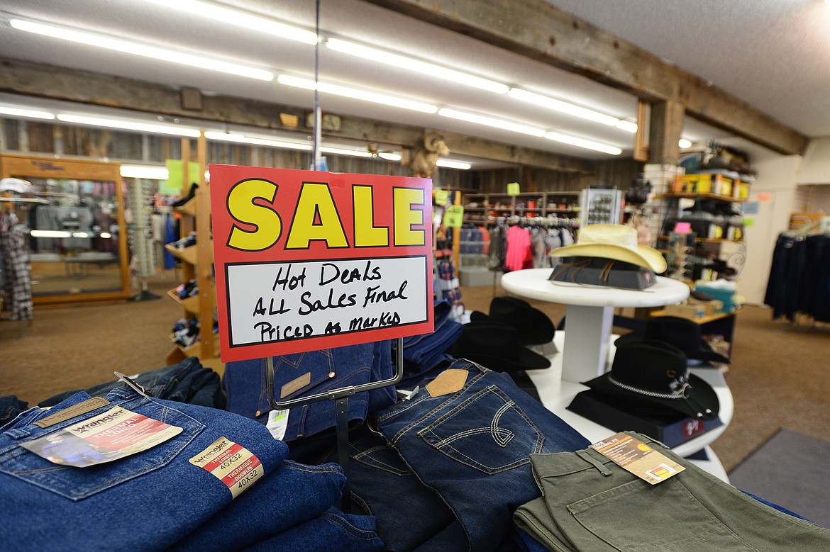 Ronan Sports &amp; Western, a sporting goods store that's been a fixture of the community for over 61 years, is selling off its inventory in a store-wide sale and will go out of business in September. (Casey Kreider/Daily Inter Lake)