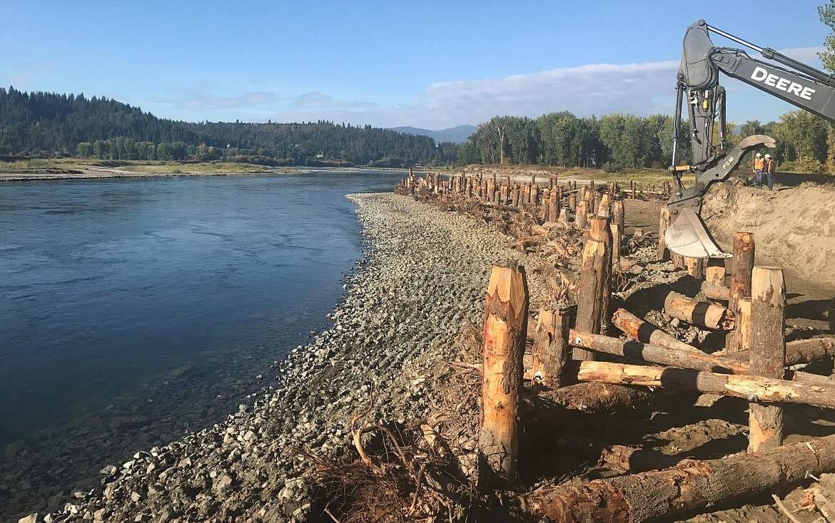 Pool forming structure in construction at Lower Meander site in 2017.