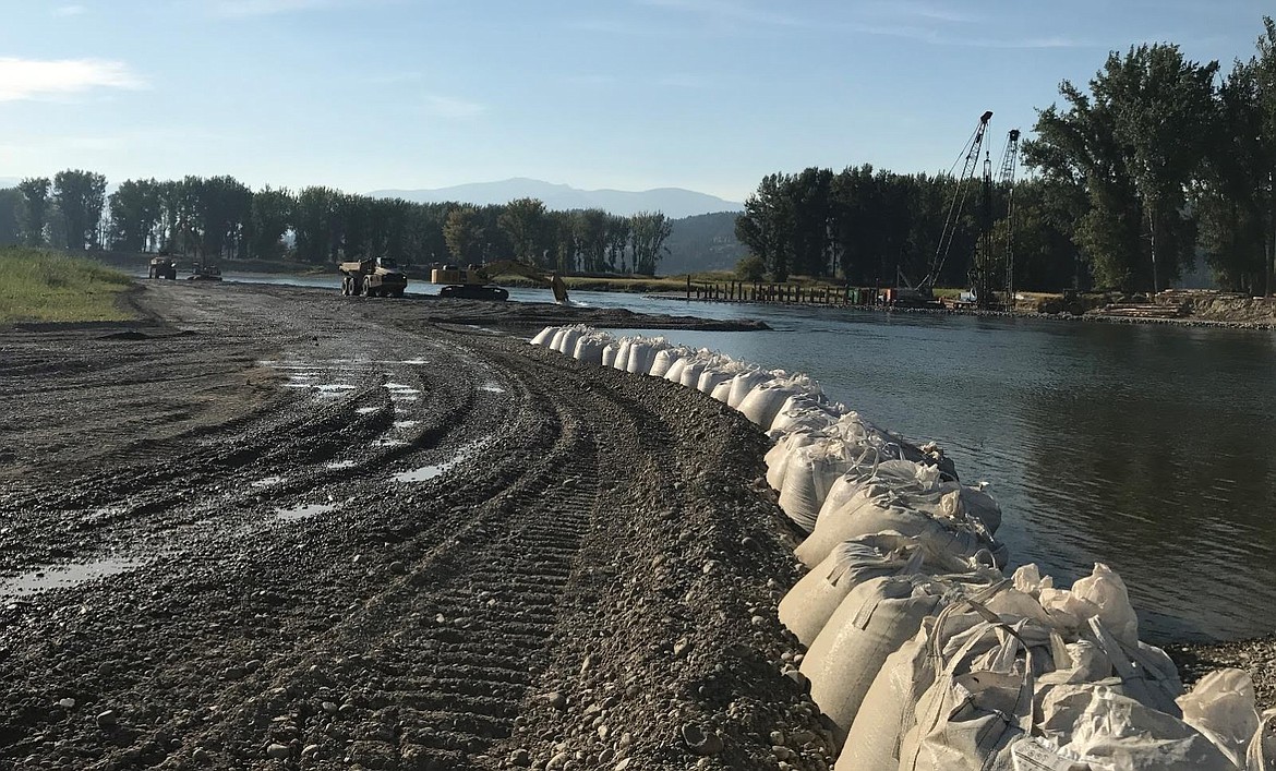 Lower Meander project construction of access to excavate pool in 2017.