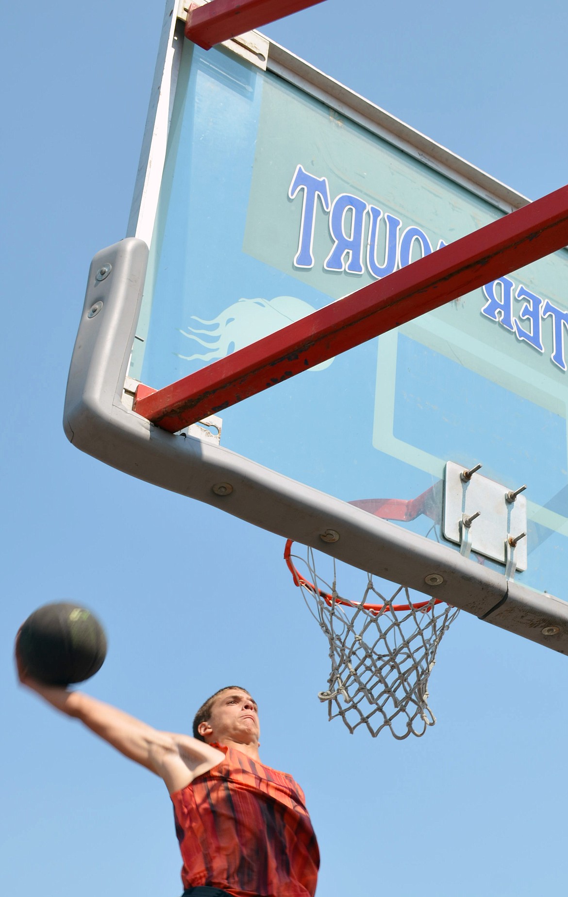 ALBERTON RESIDENT Carson Callison captured the Pioneer Days 3-on-3 title Saturday afternoon in the Ronan High School parking lot. (Jason Blasco/Lake County Leader)