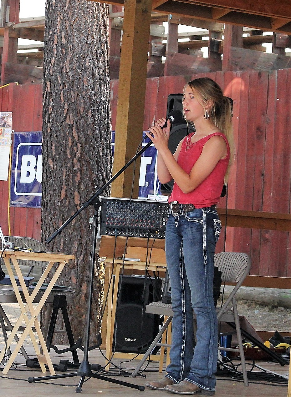 Bailey Milender won first place in the juvenile category of the Talent Show at the Mineral County Fair with her singing.