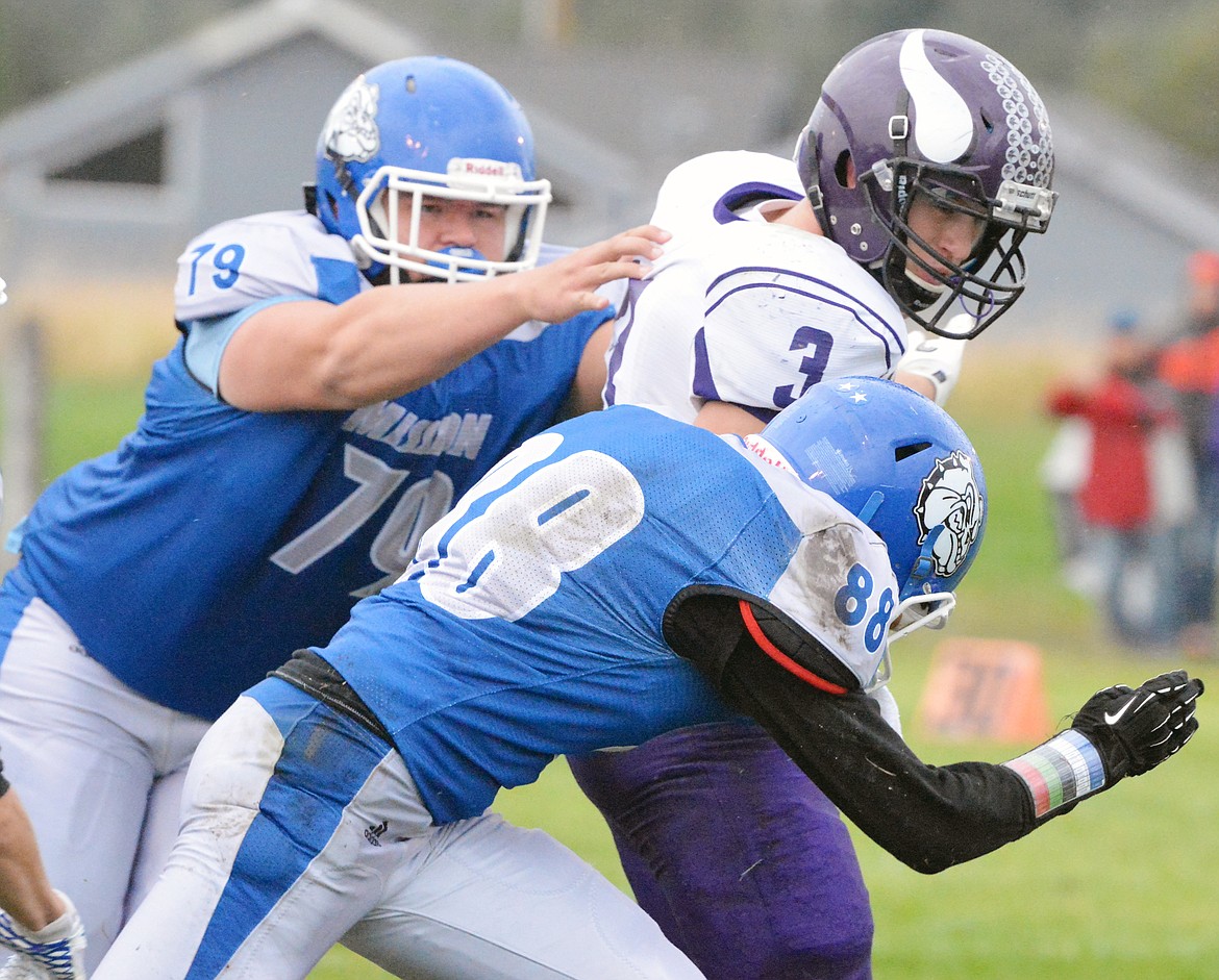 CHARLO VIKINGS star QB Landers Smith will enter his senior season at Charlo. Smith, who is getting multiple looks from several NAIA colleges and NCAA Division I programs, hopes to lead his Vikings to the Montana High School Association Class C 8-man state football championship as he enters his final season with the Vikings. (Jason Blasco/Lake County Leader)