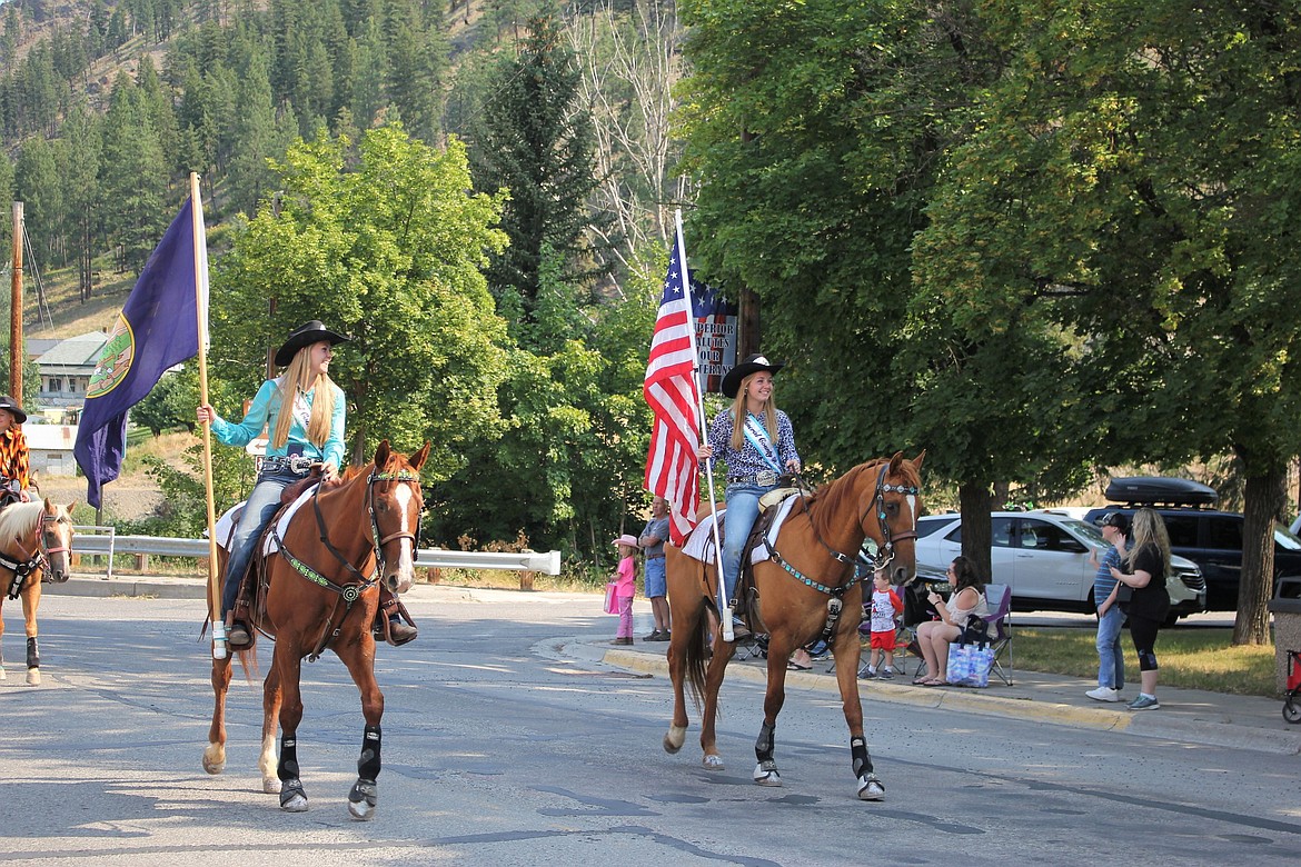 SISTERS MADISON, (right) and Emma (left) Hill were this year&#146;s Rodeo Royalty as Queen and Princess. It was the first time in fair history that sisters filled those roles.