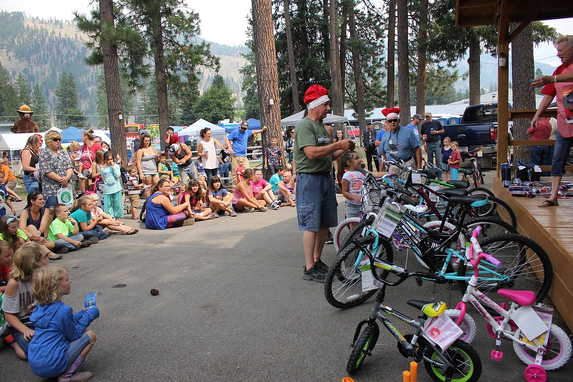 THE LIVING Water Worship Center held a free raffle for kids to win fishing poles, tents, bikes and pedal cars during the Mineral County Fair on Saturday afternoon.