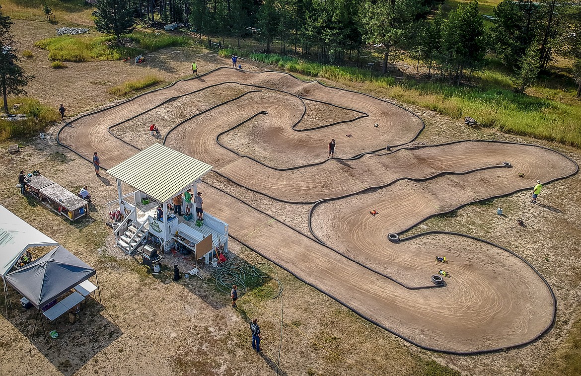 An aerial view of The Kootenai RC Racer on Snowshoe Road during Hot August Showdown. (Courtesy photo)