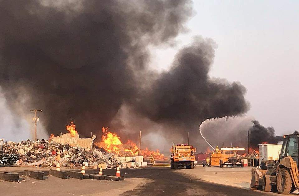 Fire breaks out at cardboard recycling center near Othello | Columbia ...