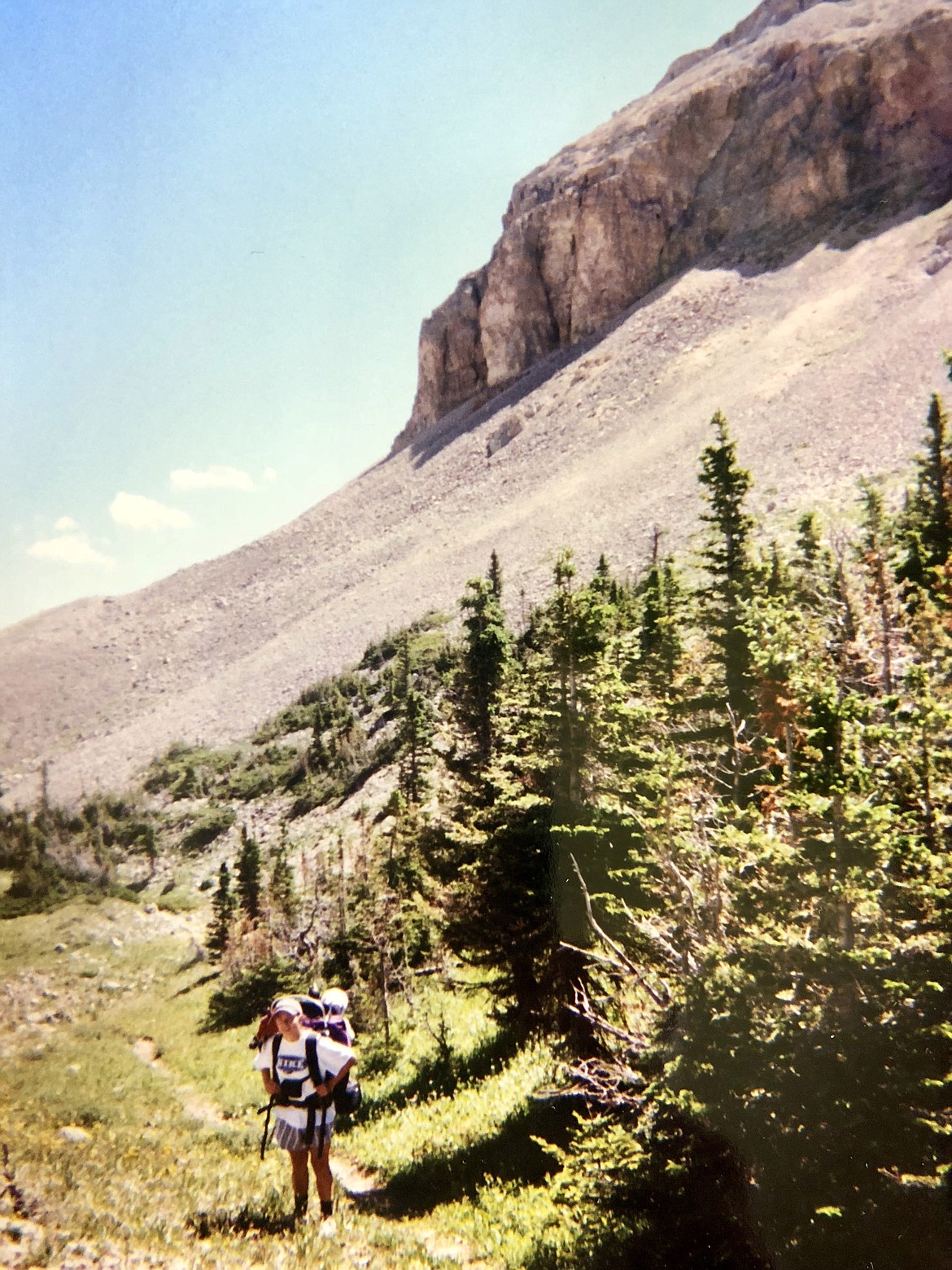 A teenage Annie Gassmann poses while hiking the Scapegoat Wilderness with her mother, Gayle Joslin. (Photo by Gayle Joslin)