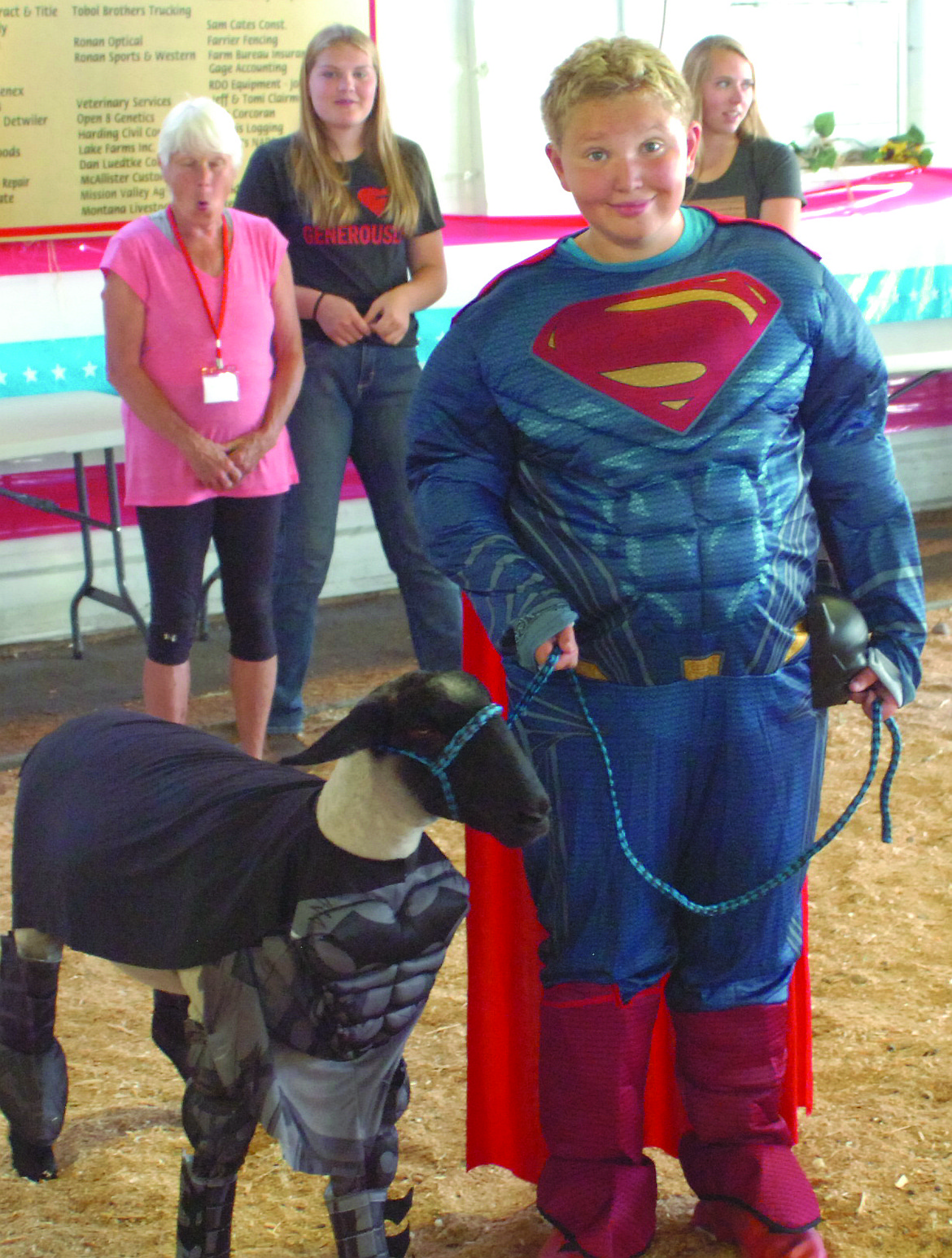 JACKSON DAVIS of Ronan was the grand champion in the Project Costume Contest on Friday, July 27 during the Lake County Fair. Davis called his entry Superman vs. Batman. (Joe Sova/Lake County Leader)