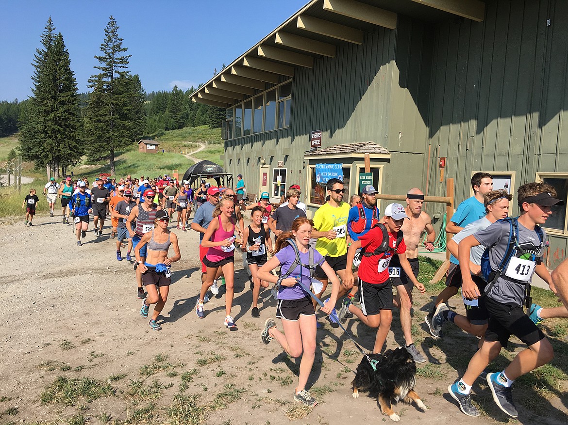 Participants begin the Big Mountain Run Saturday at Big Mountain. (Courtesy photo)