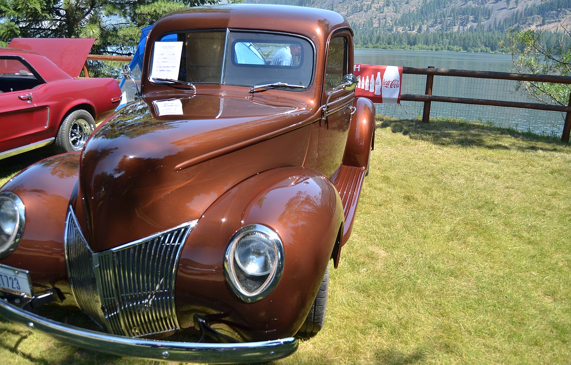 This stunning 1941 Ford Pickup owned by Ron and Elizabeth Petrie of Thompson Falls was te third place winning car at the Cool Summer Nights Car Show (Erin Jusseaume/Clark Fork Valley Press)