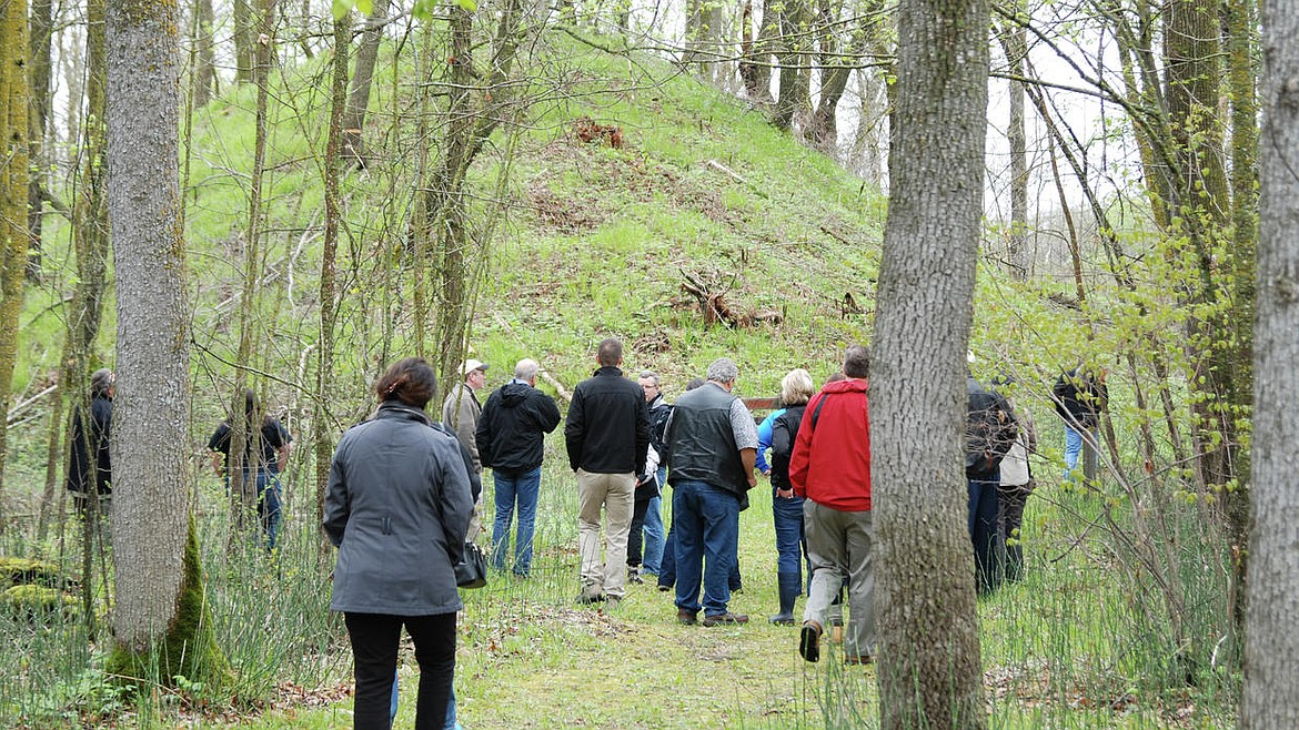 MINNESOTA HISTORICAL SOCIETY PHOTO
Grand Mound Native American burial mound west of International Falls, Minn., one of hundreds across America, some allegedly containing giant human skeletons.