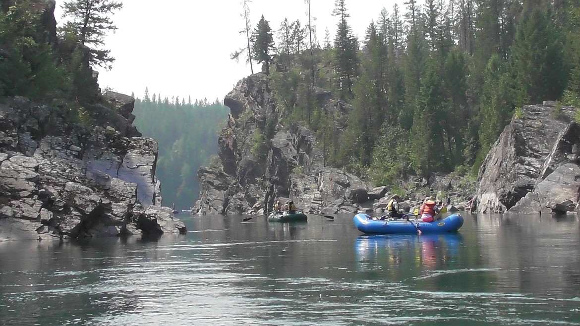 Rafters recently float on the Middle Fork of the Flathead River. The three forks of the Flathead were designated at Wild and Scenic in 1978. (Scott Shindledecker photos/Daily Inter Lake)