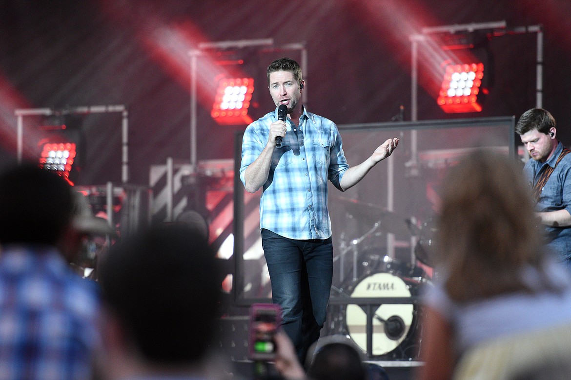 Josh Turner performs at the Northwest Montana Fair and Rodeo on Wednesday. (Casey Kreider/Daily Inter Lake)