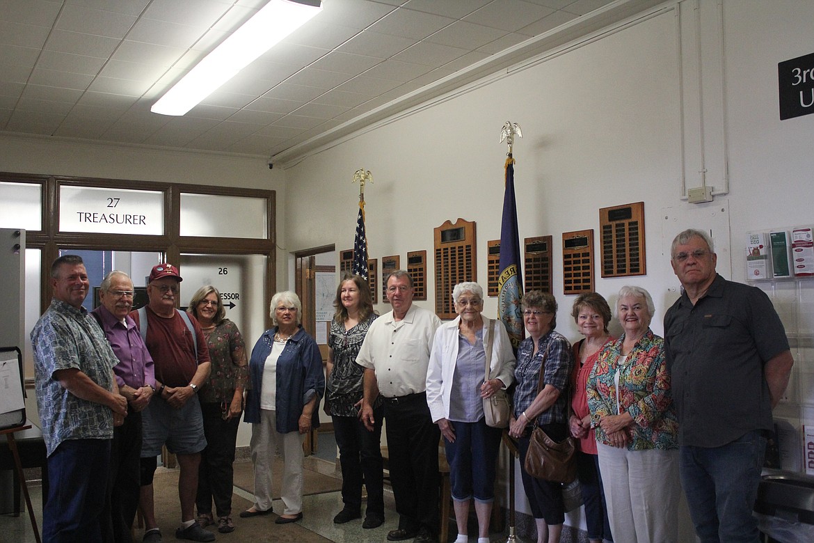 Photo by TANNA YEOUMANS
Friends of the Restorium met at the courthouse to finalize the van&#146;s paperwork.