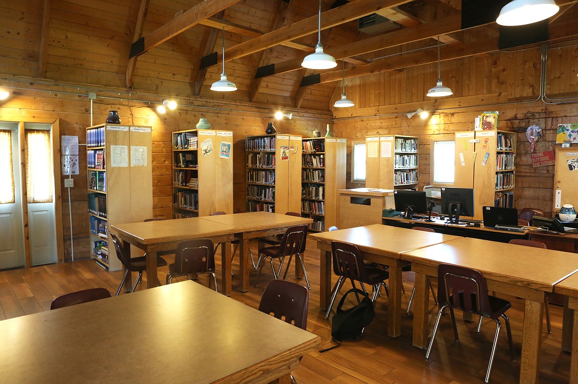 The inside of the library at Montana Academy is pictured on July 5. (Mackenzie Reiss/Daily Inter Lake)