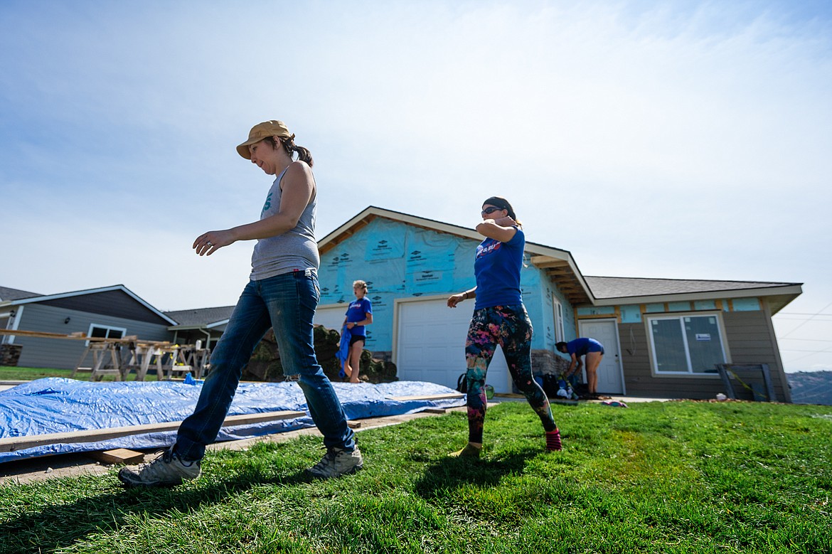 A group of volunteers are riding 4,000 miles across the U.S. to help with affordable housing projects through the nonprofit Bike &amp; Build. The group stopped in Whitefish and Kalispell over the weekend. (Daniel McKay/Whitefish Pilot)