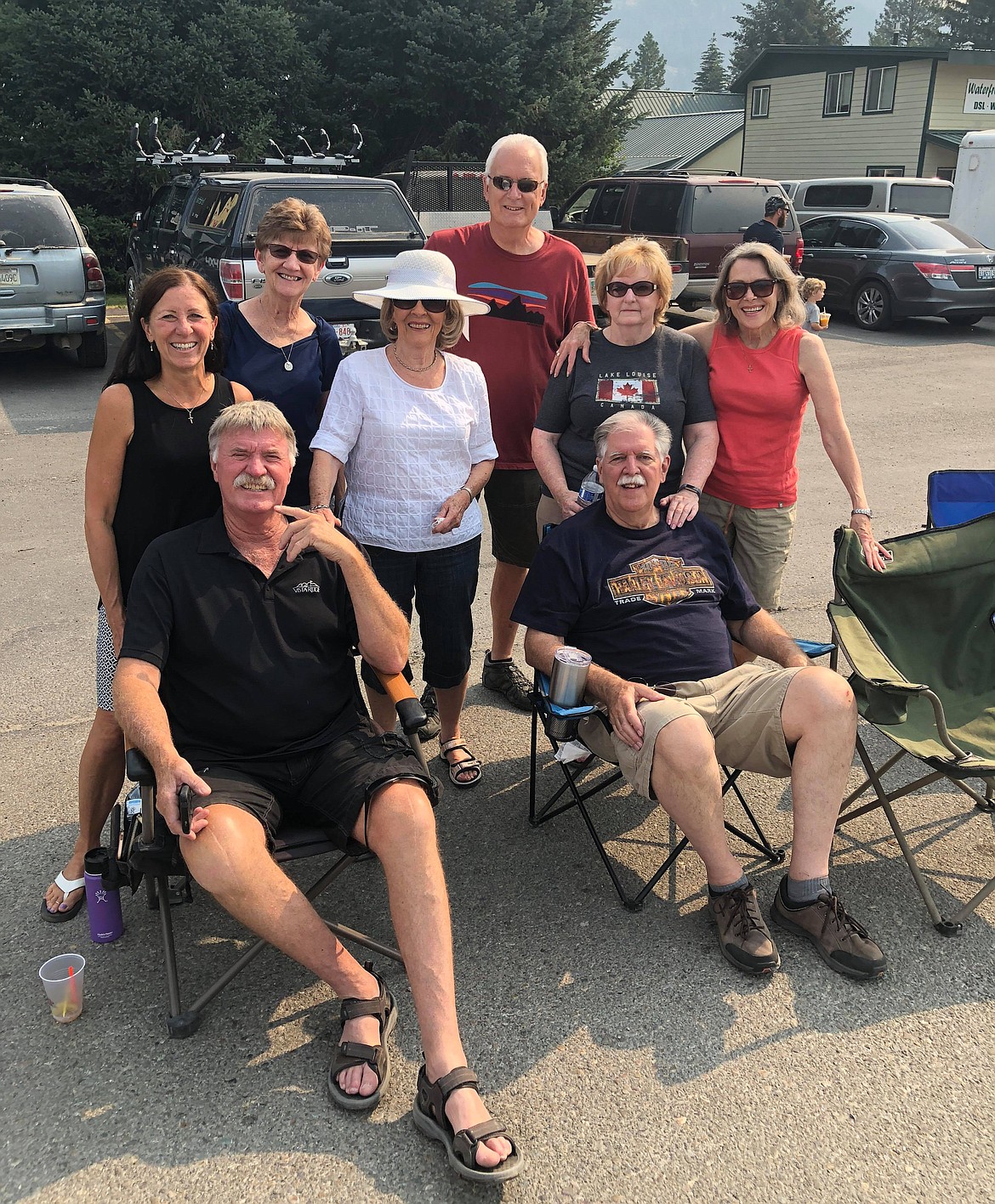 Friends and family gathered in Trout Creek for the seventh year in a row to enjoy the parade out the front of the Lakeside Motel and Resort. (Erin Jusseaume/Clark Fork Valley Press)