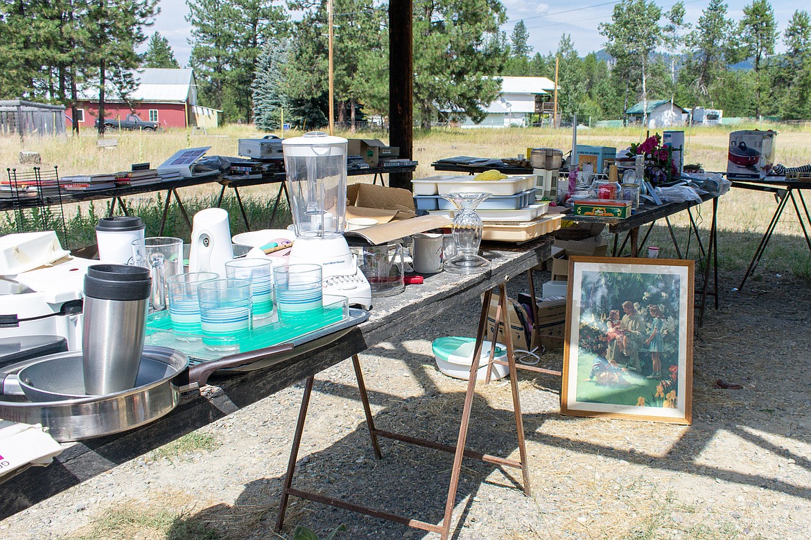 In the final days of the annual yard sale to raise money for the Lincoln County Student Stand Down that will take place Monday, August 20 at 4 p.m., shoppers can fill a box or bag and then make a donation. (Ben Kibbey/The Western News)