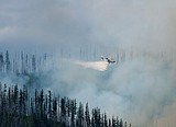 Fire cooking Howe Ridge again in Glacier Park