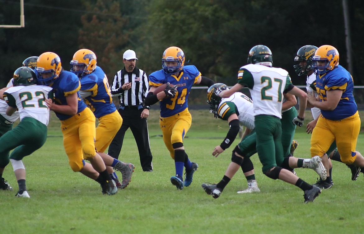 (Photo by ERIC PLUMMER)
Junior Josh Constantin will play both offensive line and running back this season, and will be counted on defensively. He accounted for 13 scores last season.