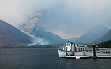 Howe Ridge fire blasts up Mount Vaught in Glacier Park