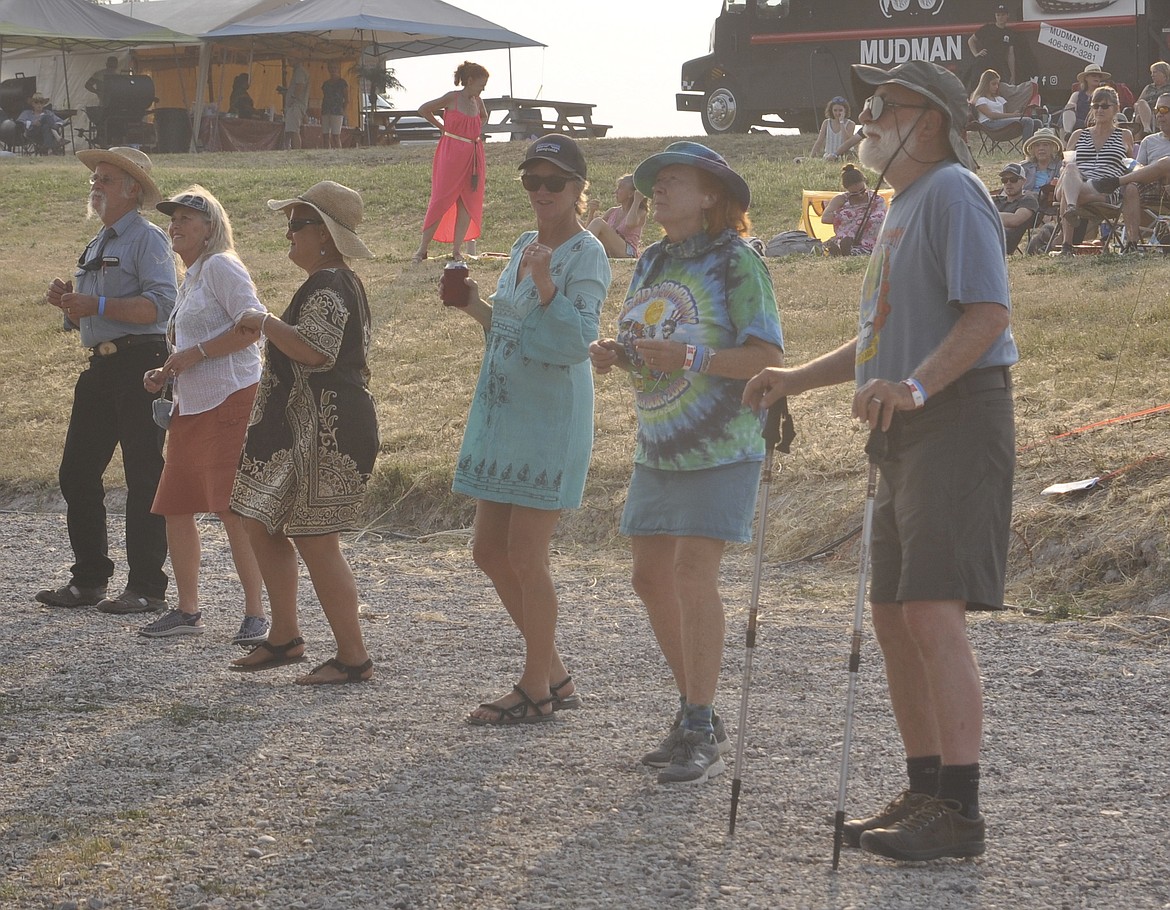 CONCERT-GOERS dance at The Flathead Lake Blues Festival Saturday evening. (Ashley Fox/Lake County Leader)