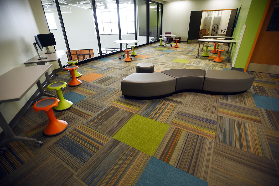 Detail of an open area on the second level of Rankin Elementary on Tuesday, Aug. 21. The first day of school is Aug. 29. (Brenda Ahearn/Daily Inter Lake)