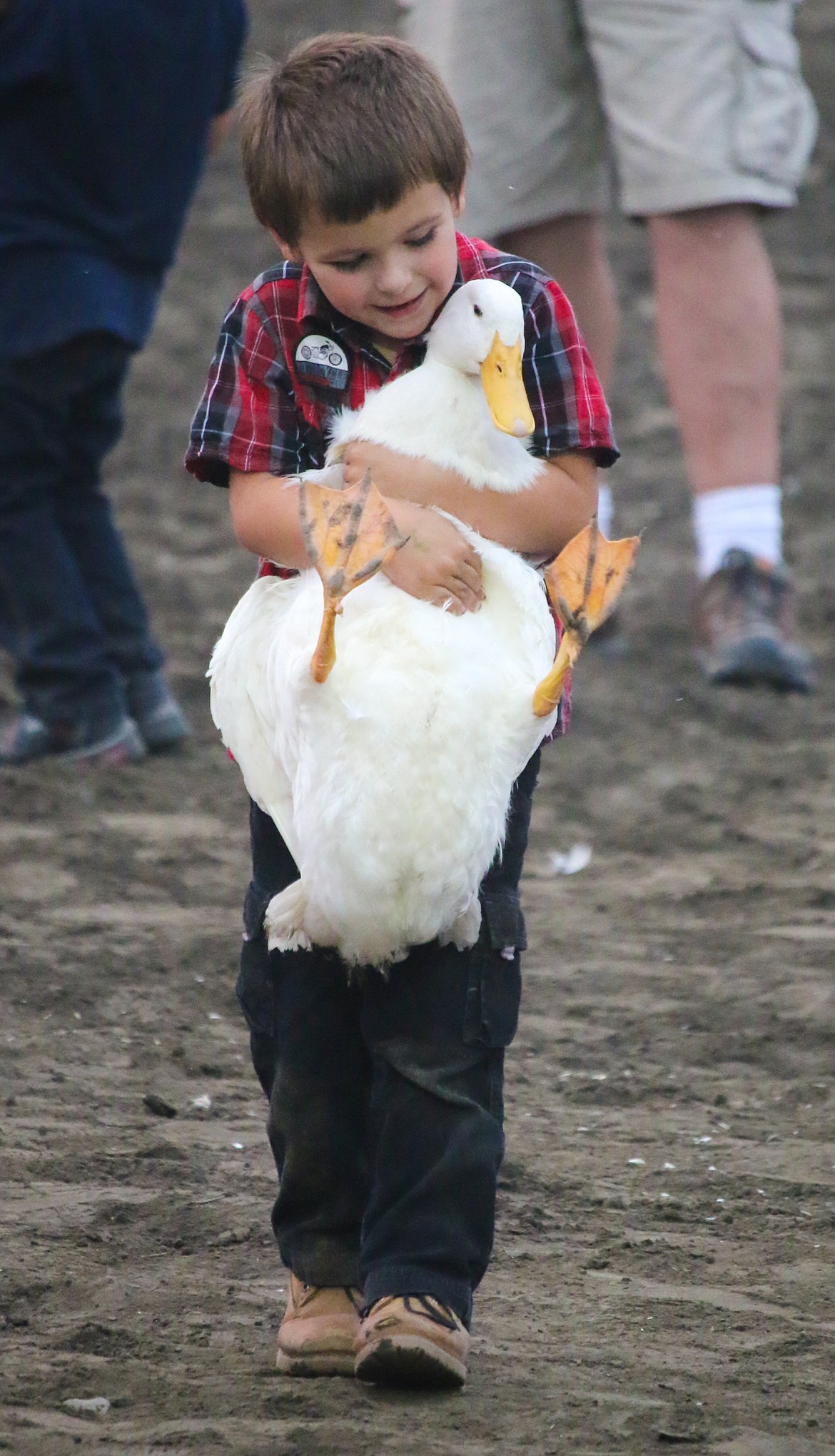 Photo by MANDI BATEMAN
A boy and his hard won duck.