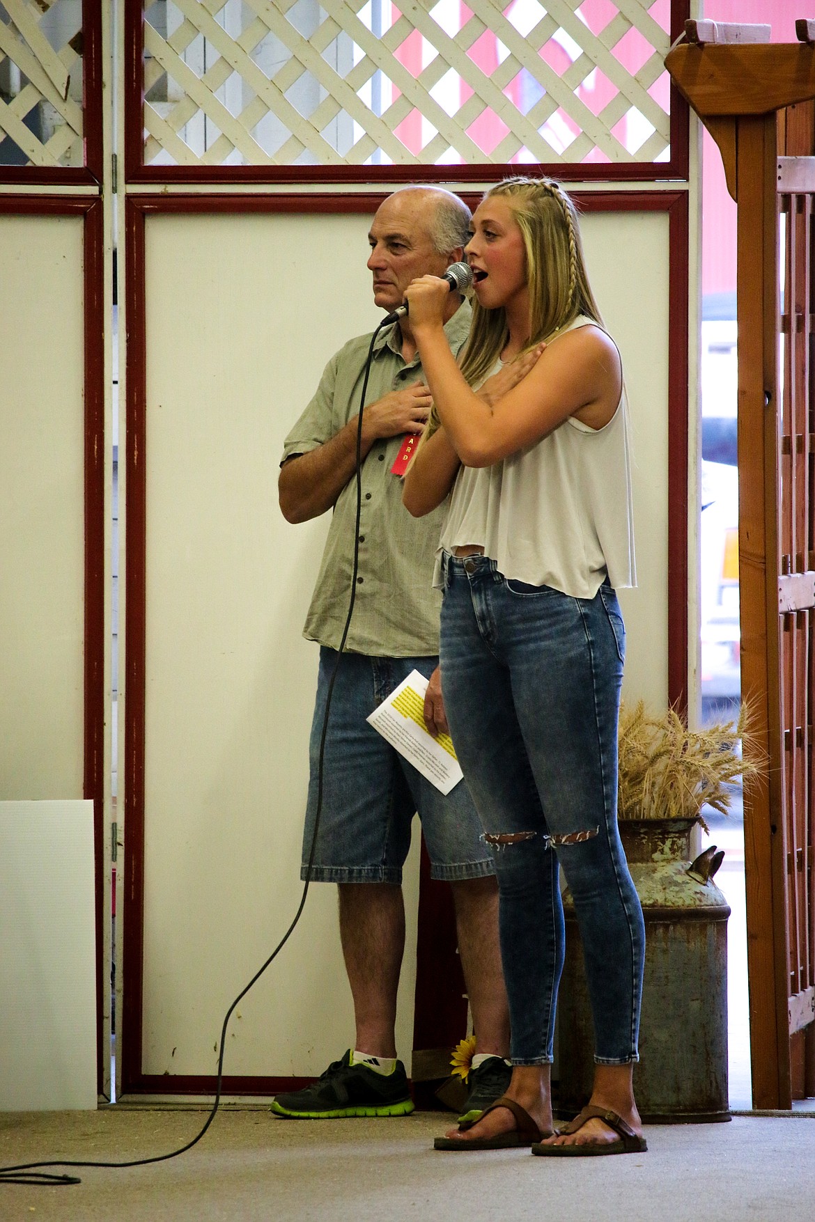 Photo by MANDI BATEMAN
Distinguished Young Woman First Runner Up Jerzie Pluid sang the National Anthem.