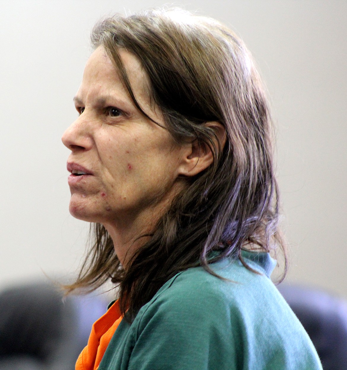 Richard Byrd/Columbia Basin Herald
Charlotte Albert stands in Grant County Superior Court Thursday afternoon.