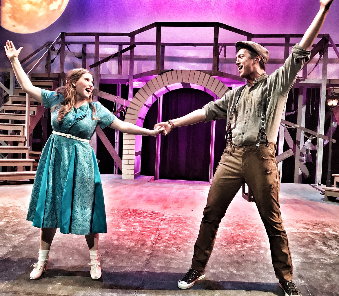 Angie Green and Mikey Winn perform during Whitefish Theatre Co.&#146;s recent production of &#147;Urinetown.&#148;