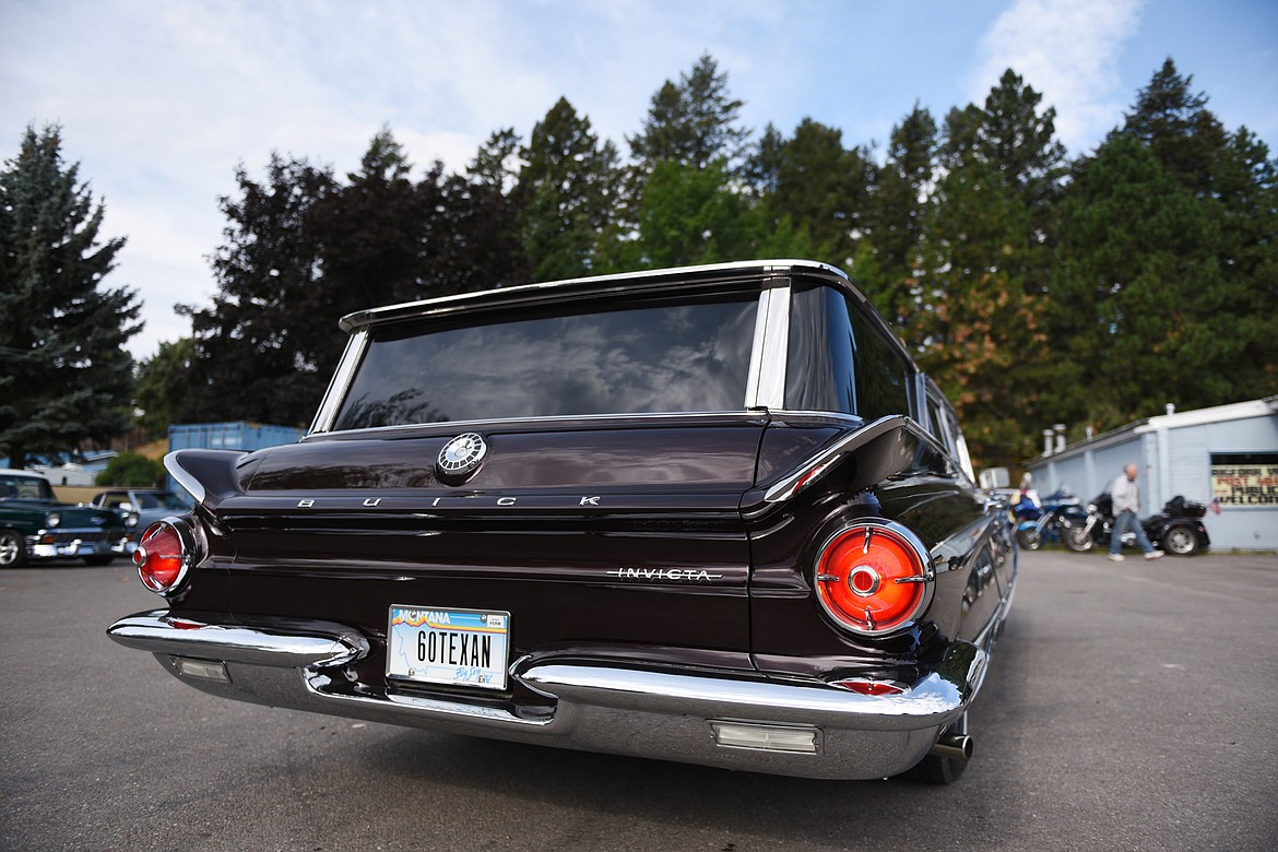 Classic cars line up outside VFW Post 4042 in Bigfork before the poker run around Flathead Lake for the 11th annual Rumble in the Bay car, truck and motorcycle show on Saturday morning. (Casey Kreider/Daily Inter Lake)