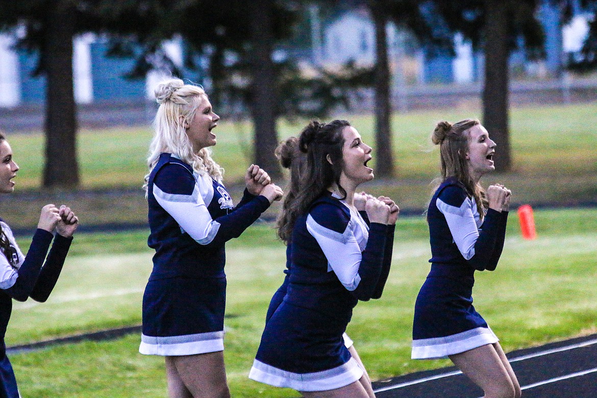 Photo by MANDI BATEMAN
The Badgers Cheerleaders encouraged the team throughout the game.