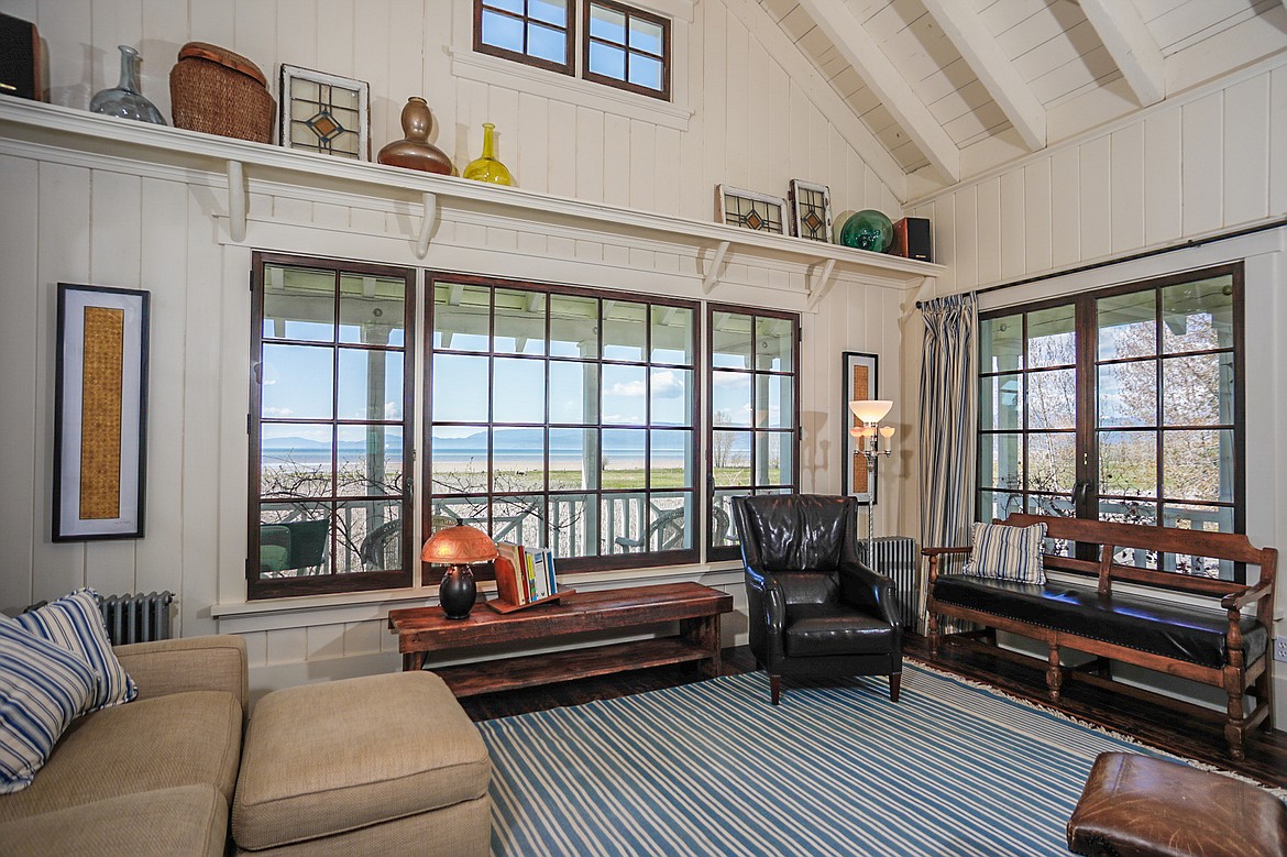 Interior of a home on Flathead Lake in Bigfork that is up for auction.