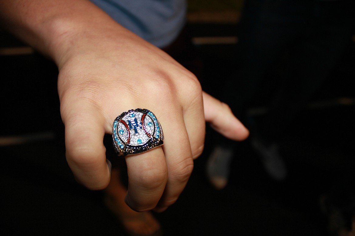 Photo by TANNA YEOUMANS
The Championship rings were personalized with the name of each player on the side.