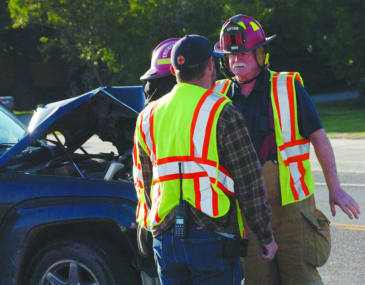 Chief Gordon Geiser and other Polson Rural Fire Department personnel responded to a three-vehicle wreck about one mile east of Polson on Wednesday morning, Sept. 5.