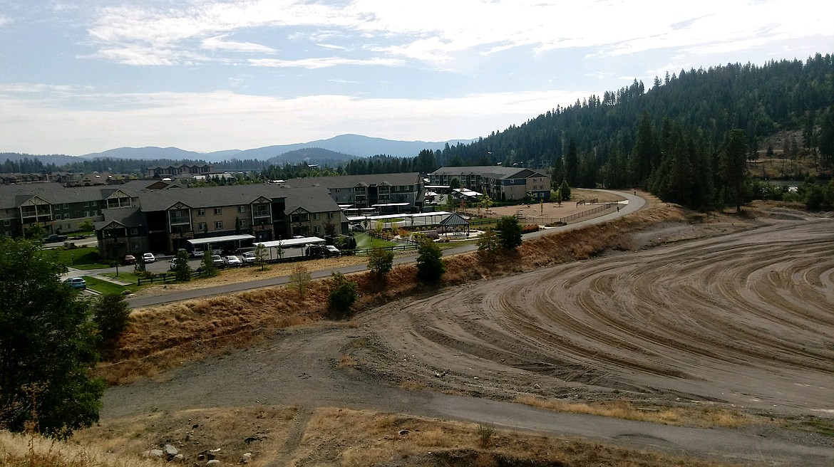 The spot where the Atlas Mill site abuts Riverstone, next to the Centennial Trail. (Photos by RALPH BARTHOLDT/Press)