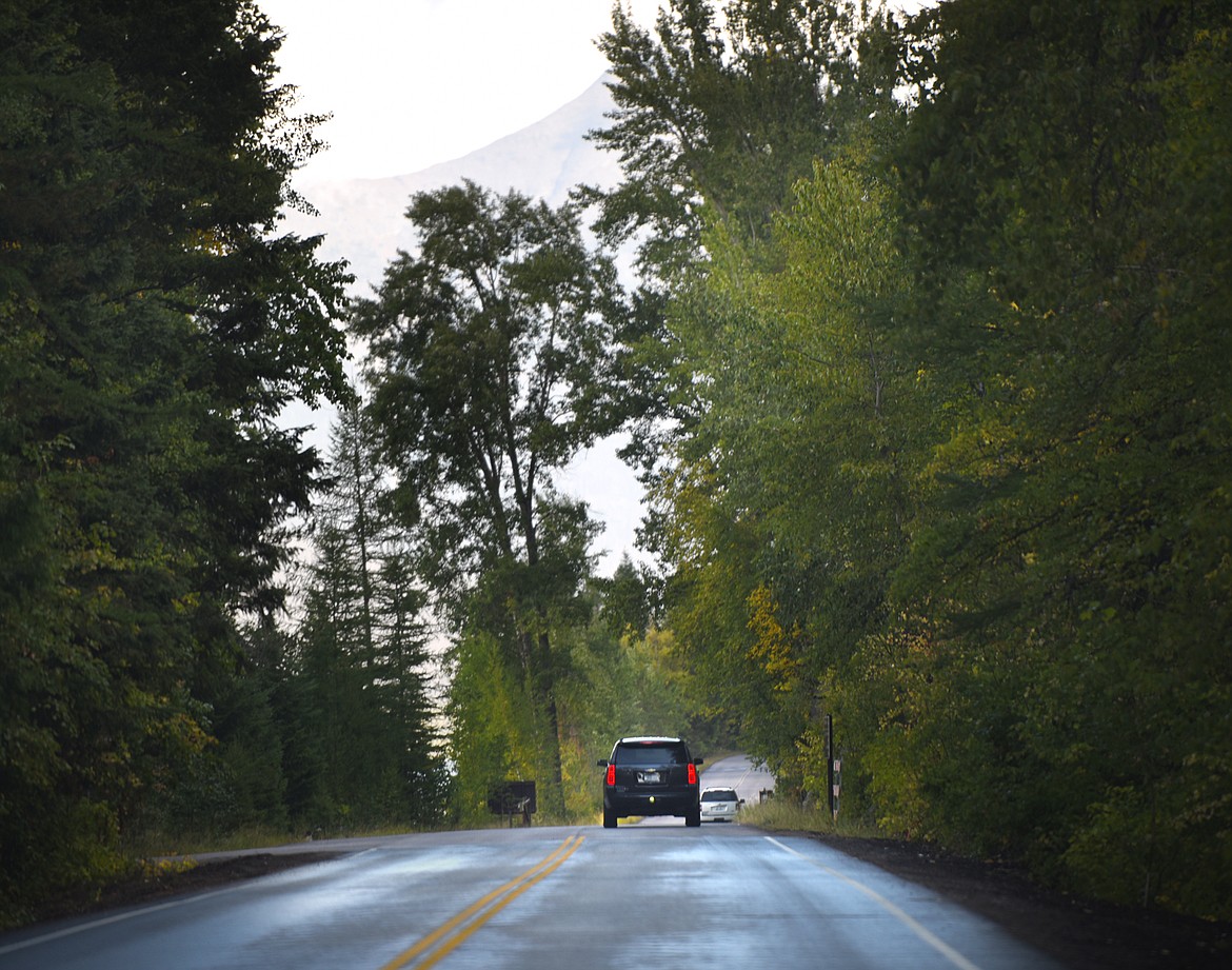 Traffic on the newly reopened Going-to-the-Sun Road in Glacier National Park on Monday, September 17.&#160;(Brenda Ahearn/Daily Inter Lake)