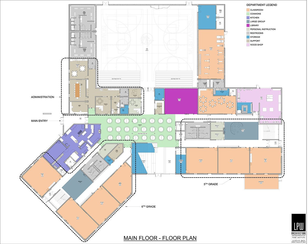 The main level of the Somers Middle School will be approximately 39,740 square feet.