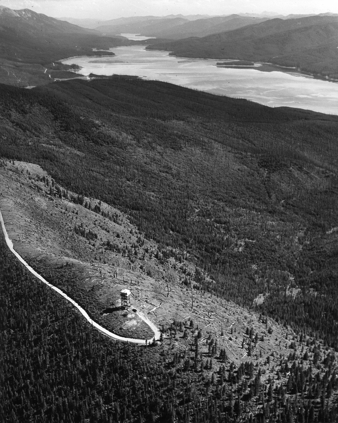 What the South Fork of the Flathead River looked like before the entire valley was flooded after the completion of the Hungry Horse Dam. (Bureau of Reclamation photo)