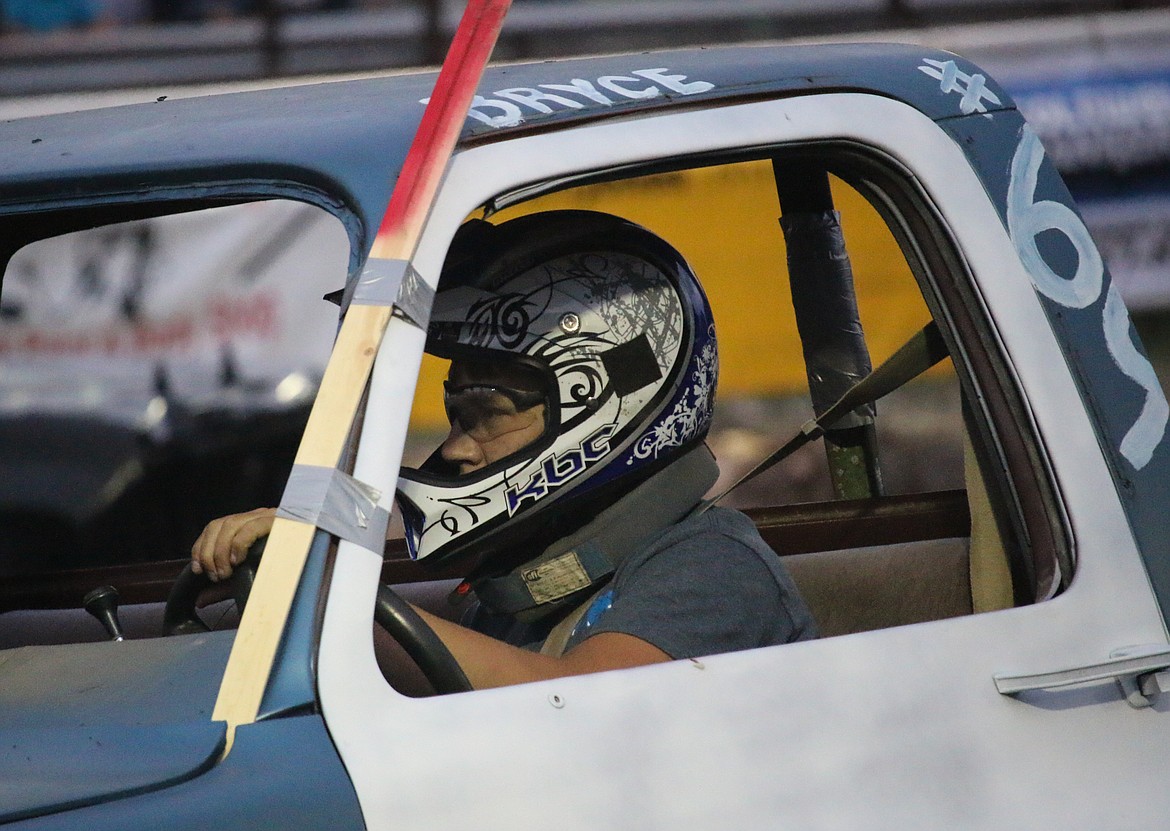 Photo by MANDI BATEMAN
Bryce Copeland in his truck during the 2018 Smash &amp; Bash.