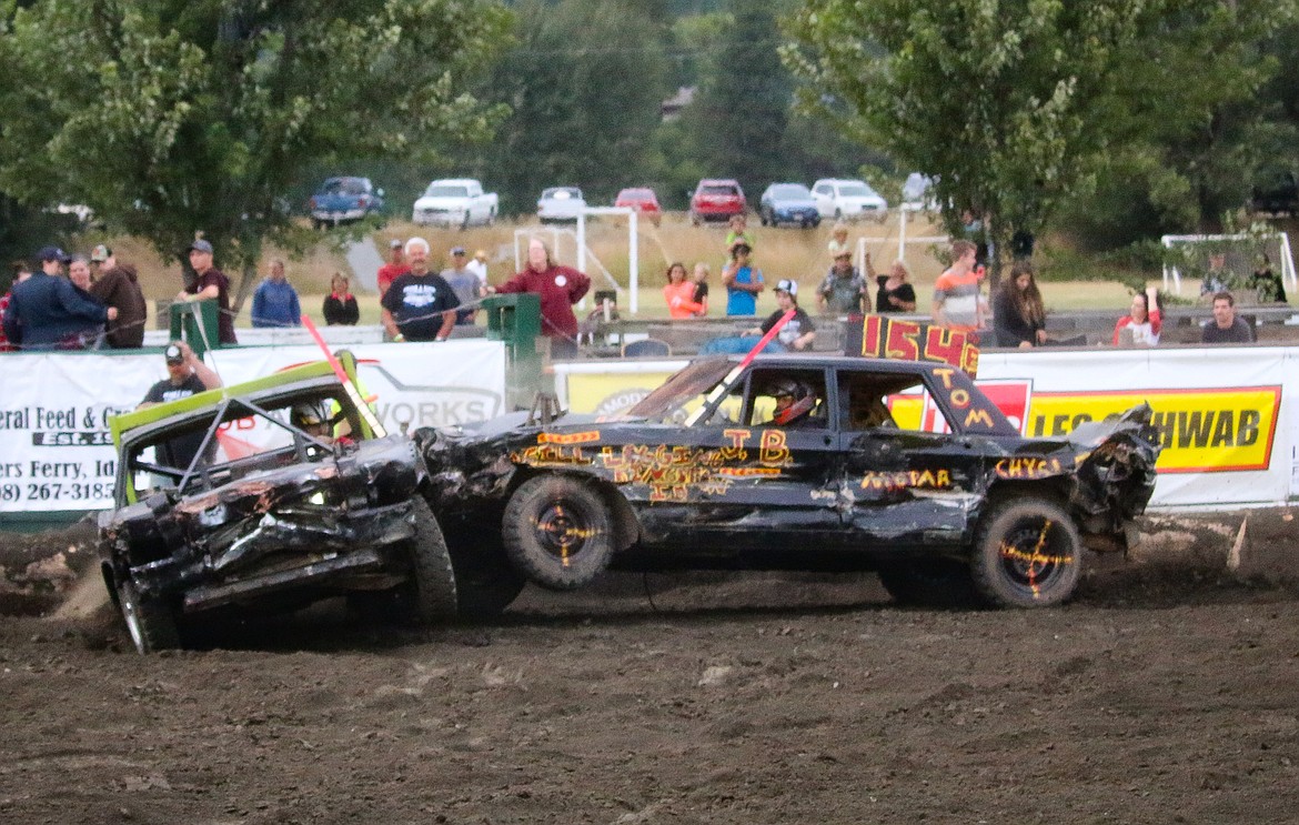 Photo by MANDI BATEMAN
Kyle Wiebe takes a hard hit during the 2018 Smash &amp; Bash.