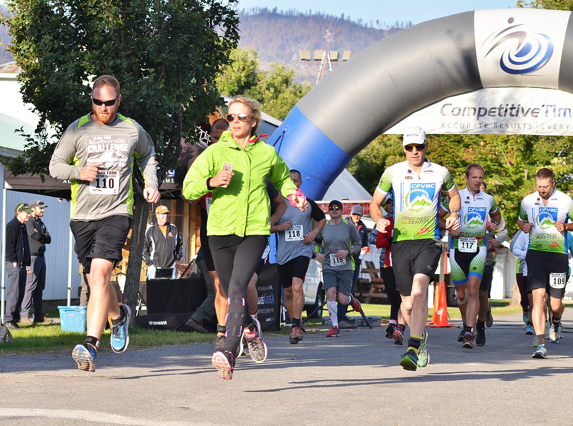 Twenty-five registered competitors hit the course as the third annual Clark Fork Adventure Challenge begins at the Sanders County Fairgrounds on Sunday. (Erin Jusseaume photos/ Clark Fork Valley Press)