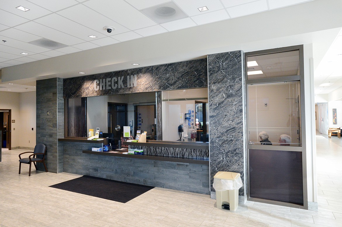 Newly finished lobby and check-in area for the ER wing at Kalispell Regional Medical Center. 
(Casey Kreider/Daily Inter Lake)