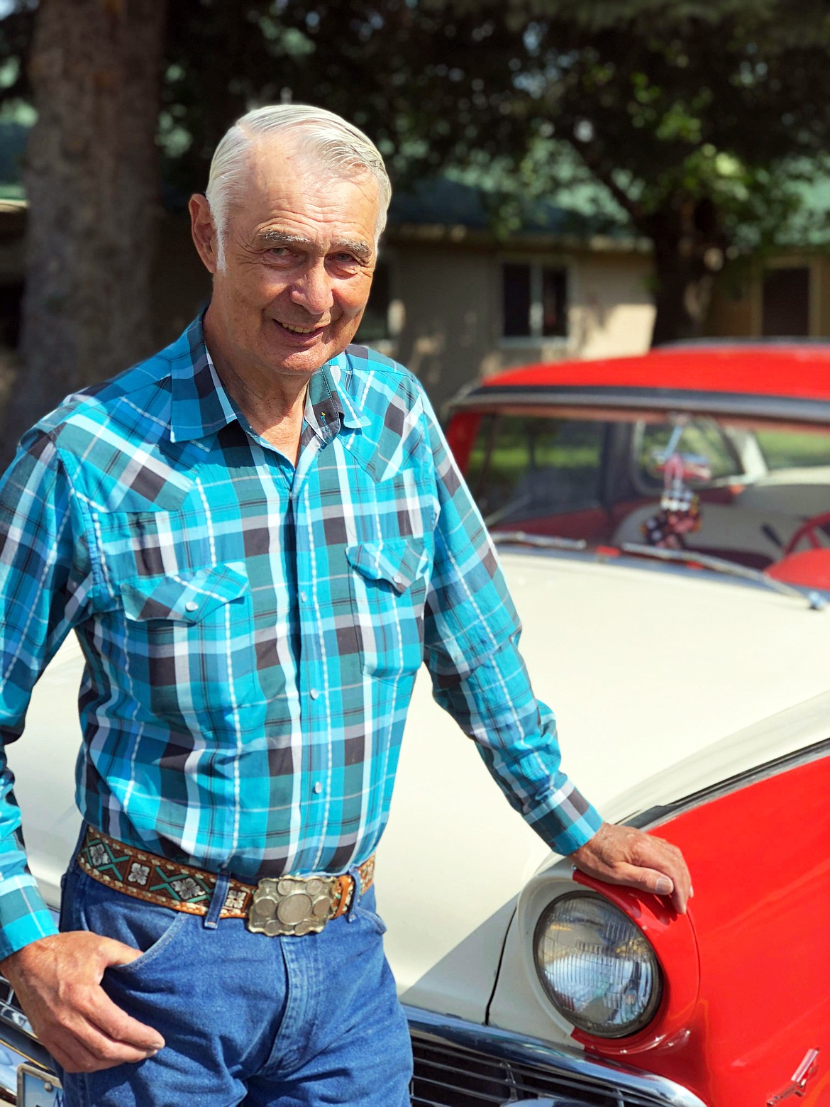 Plains resident Roy Ardis pulled out his 1956 Ford Crown Victoria for the show over the weekend. Ardis has owned the classic since 1968 and said he enjoyed showing it off at the show. (Erin Jusseaume/Clark Fork Valley Press)