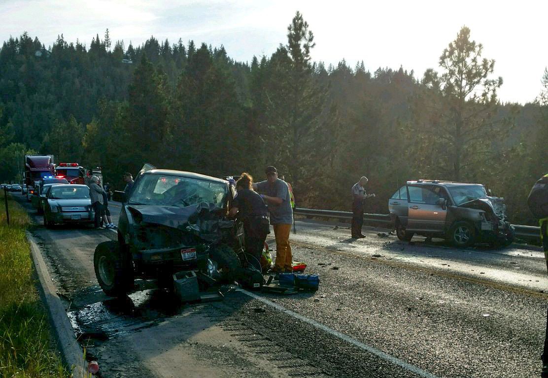 Courtesy photos
Two people were injured following a head-on collision on U.S 95 around 4:40 p.m. Sept. 19.