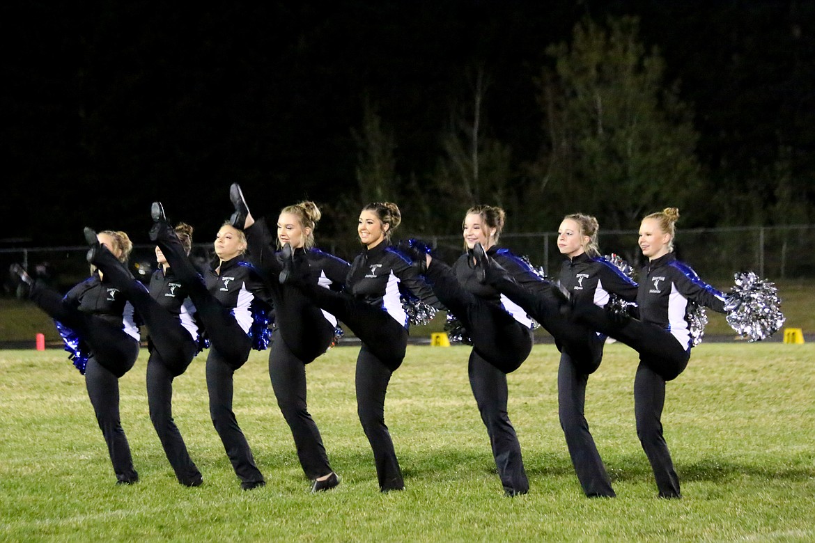 Photo by MANDI BATEMAN
The Badgerettes put on a show for the spectators at the Friday night football game.