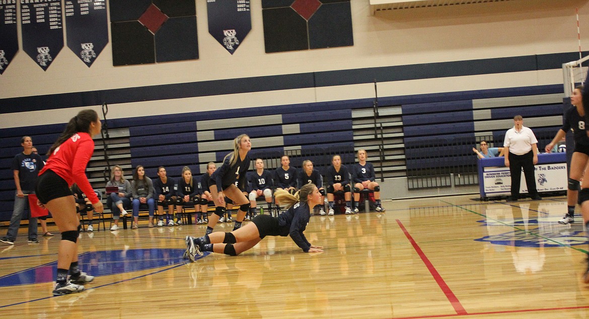 Photo by TANNA YEOUMANS
The girls kept the game neck and neck, each volley a struggle for the win.