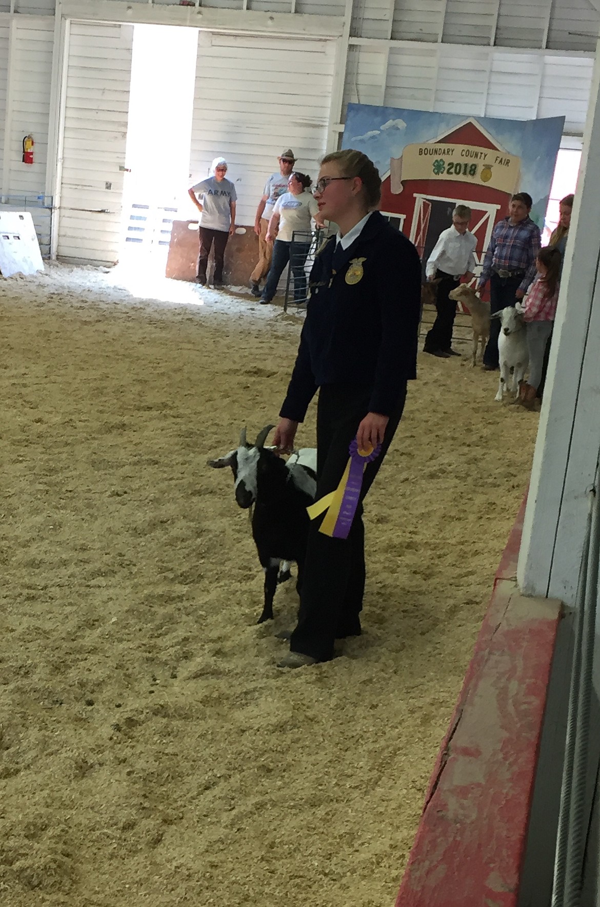 (Courtesy Photo)
Crysta McLeish with her champion ribbon during Goat Showmanship.